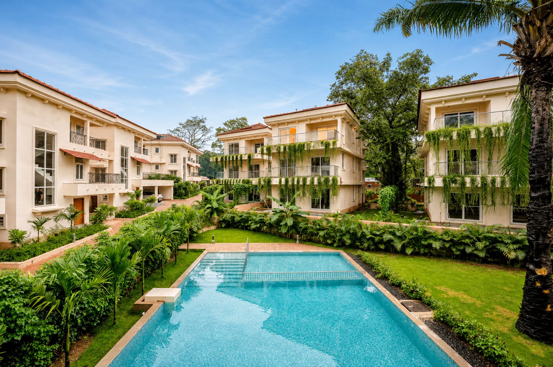 Cavalo Marinho | 3-BHK Boho Retreat with Private Pool & Club House