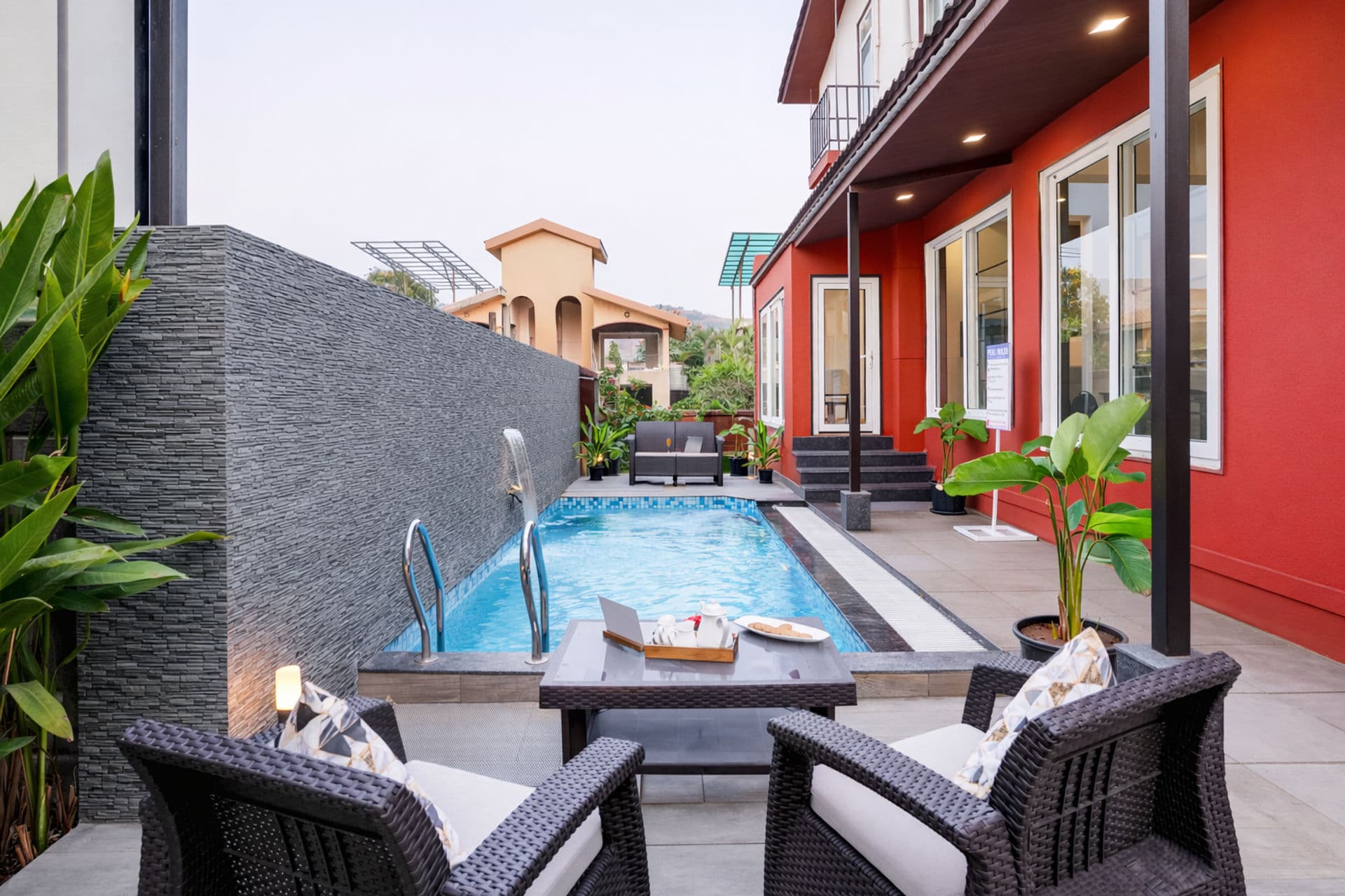 Aamy Villa | Charming Pet-friendly 3-BHK Villa With Private Pool, Garden & Balconies