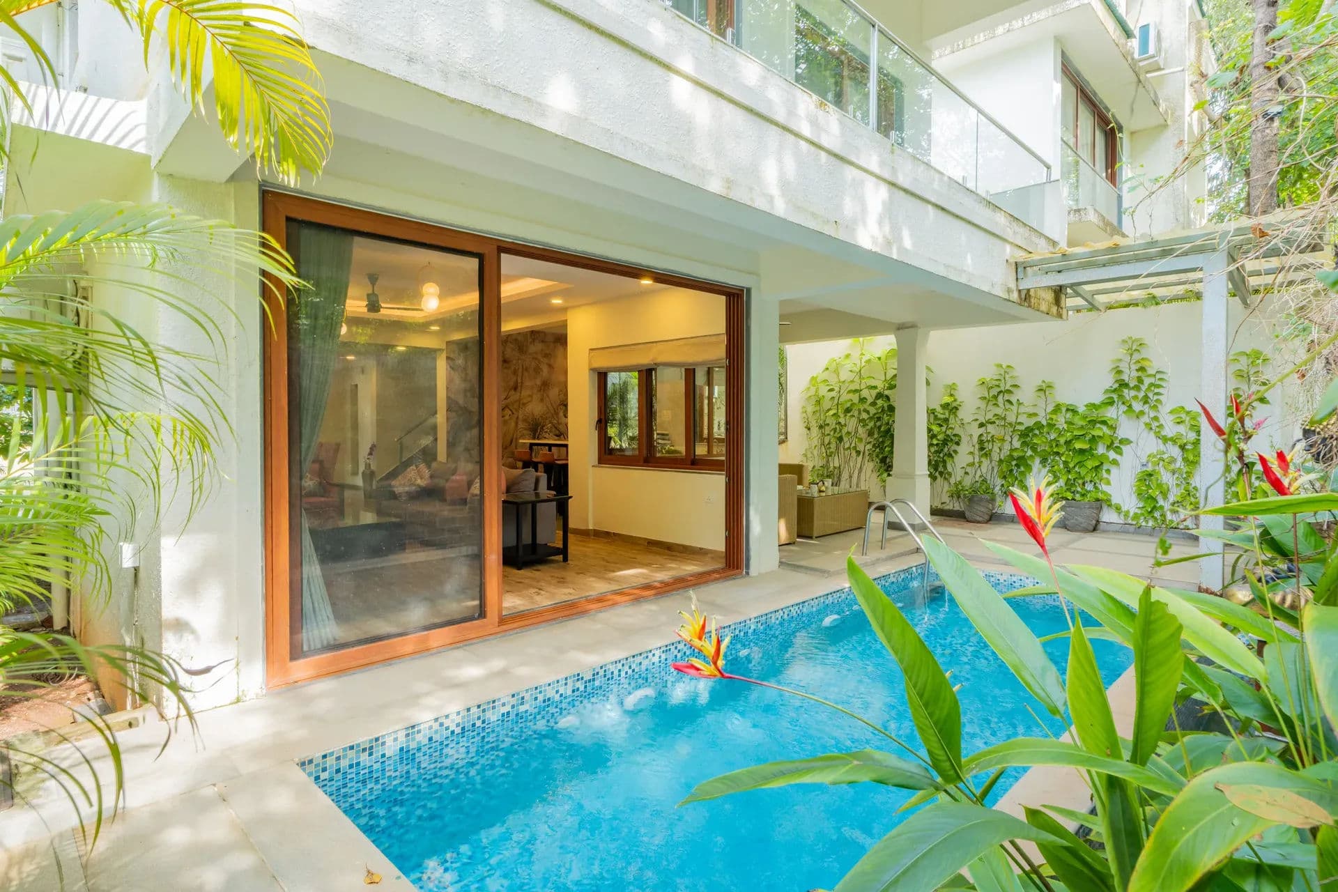 Villa Judiline | Elegant Pet-friendly 3-BHK Villa With Pvt Pool, Indoor Bar & Outdoor Sitting