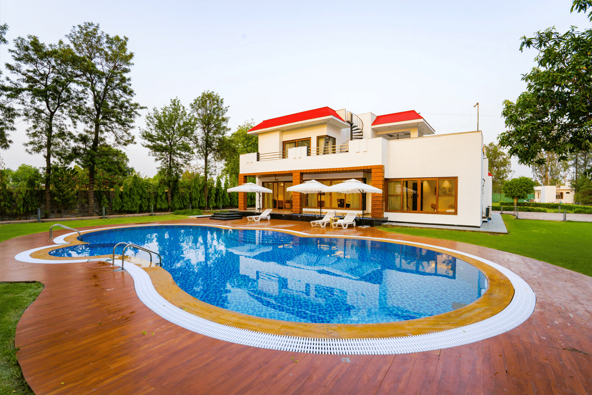 Sanisa Farm | 3-BHK Farmhouse With Private Pool, Game Zone & Lush Garden