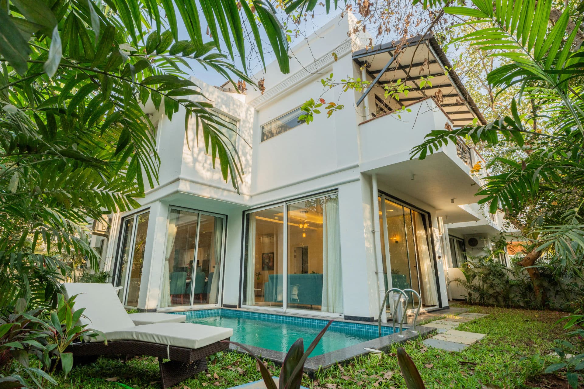 Laguna Camellia | Opulent 4-BHK Getaway Near Popular Beaches With Private Pool, Balcony & Indoor Bar
