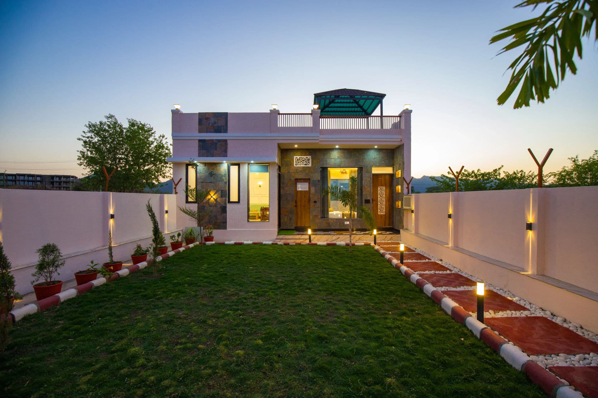 Parvam Retreat | Charming Pet-friendly 2-BHK Villa With Private Pool, Garden, Terrace & Aravali Hill Views