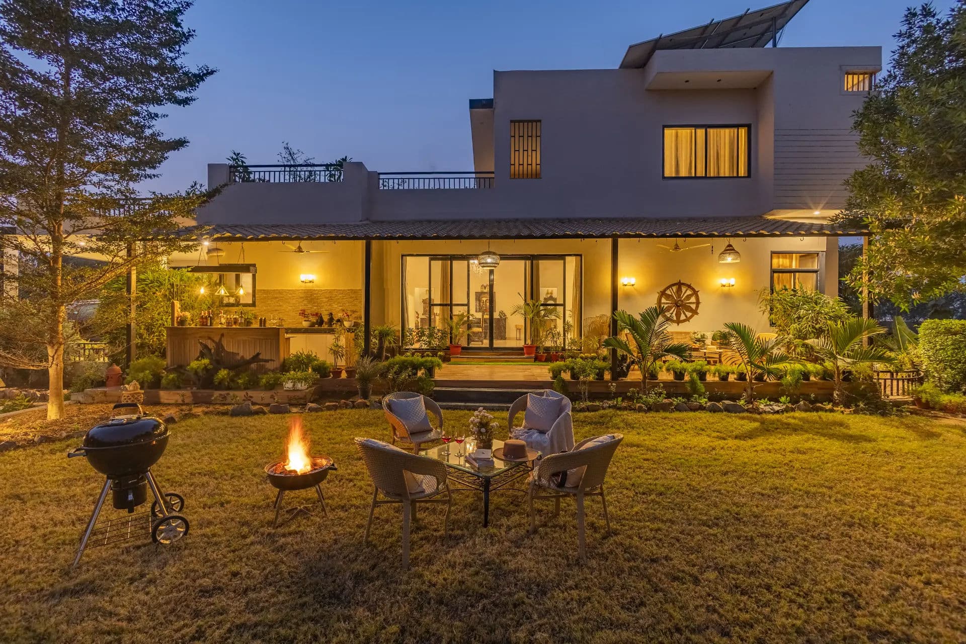 Dacha | Serene 3-BHK Escape With Garden, Jacuzzi & Outdoor Bar