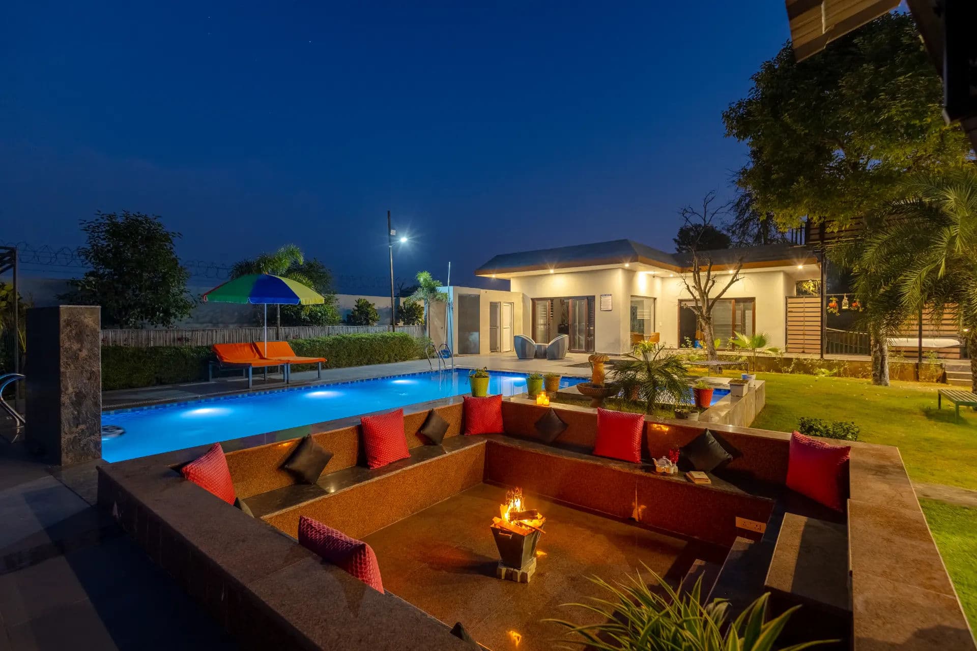Aarul Farm | 1 Acre Pet-friendly 4-BHK With Pvt Pool, Gazebos & Game Zone