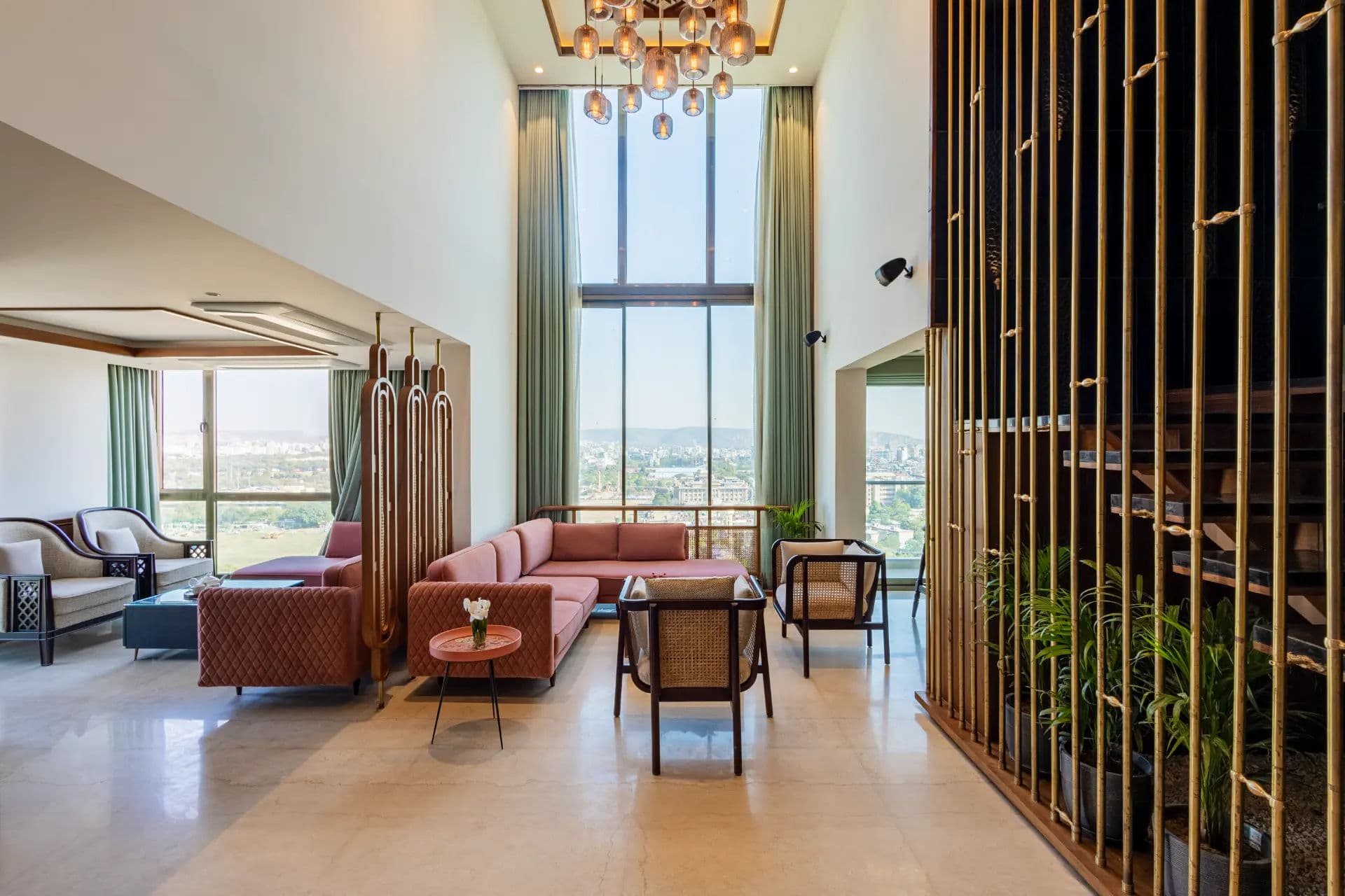 Manhattan 1804 | 3-BHK Penthouse With Stunning Views, Office & Stylish Bar