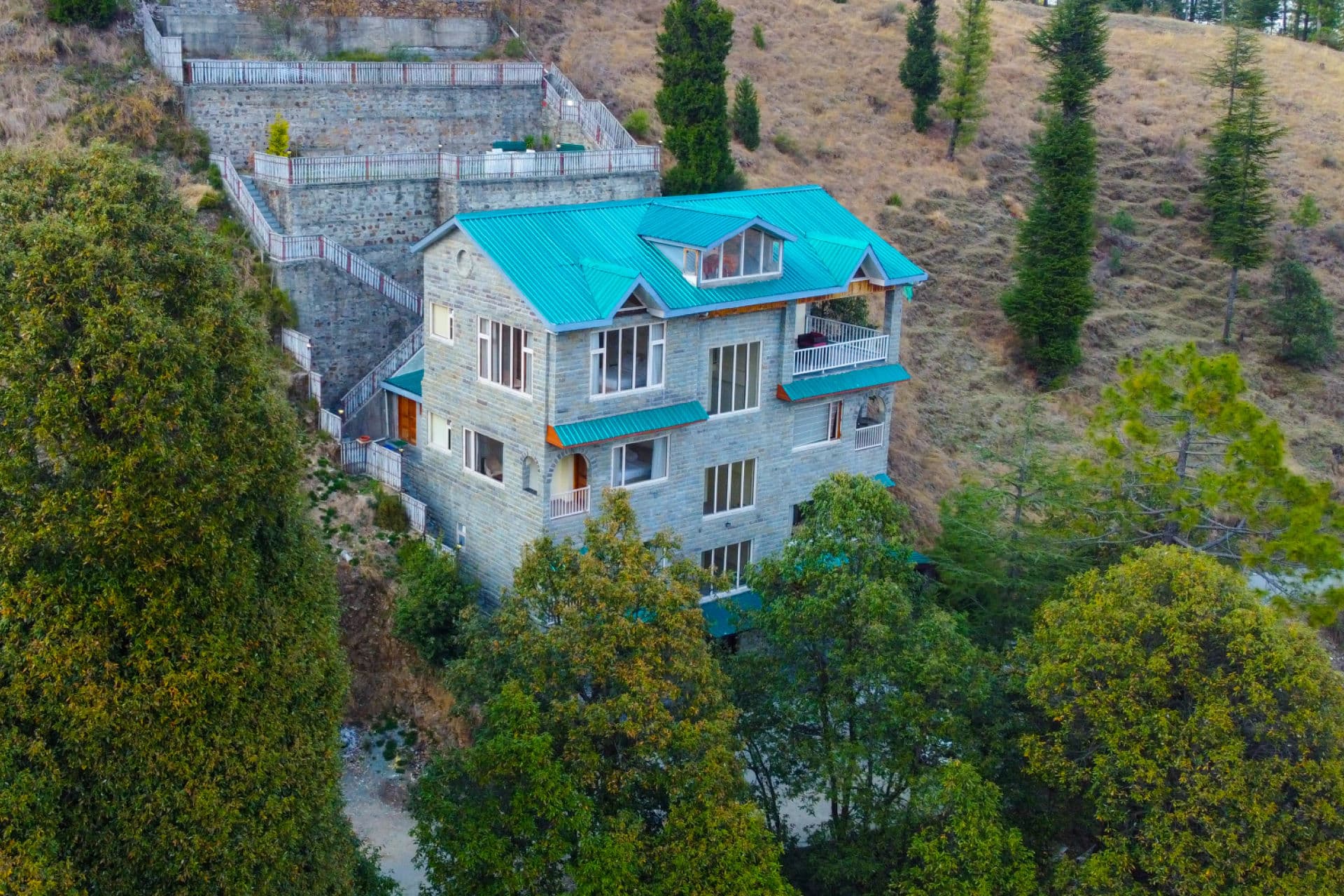 Luuma Luxury Villa | Hillside Pet-friendly 5-BHK Villa Amidst Pines With Garden, Balcony & Lounge