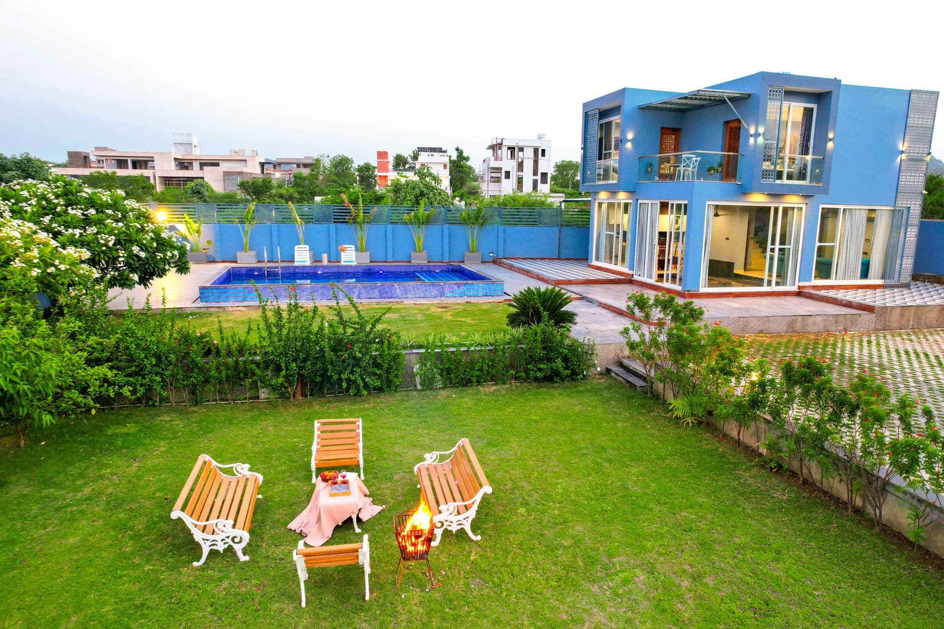 Bluebell | 2-BHK Villa With Private Pool, Vibrant Gardens, & Majestic Aravali Views